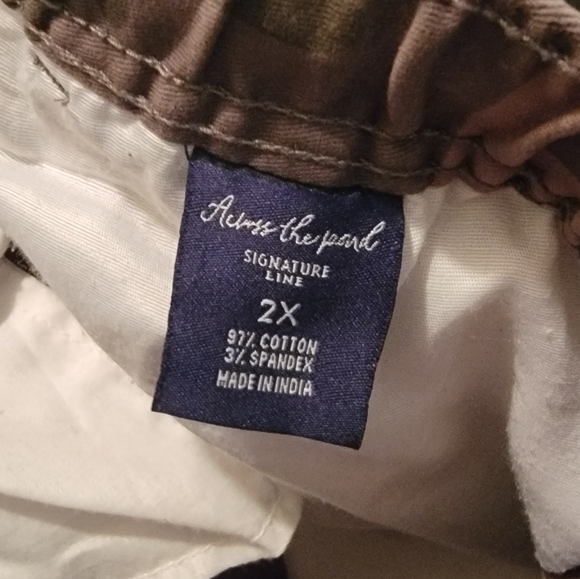 Across The Pond Signature Line Green Camo Mens Drawstring Jogger Pants - Size 2X - Picture 8 of 11